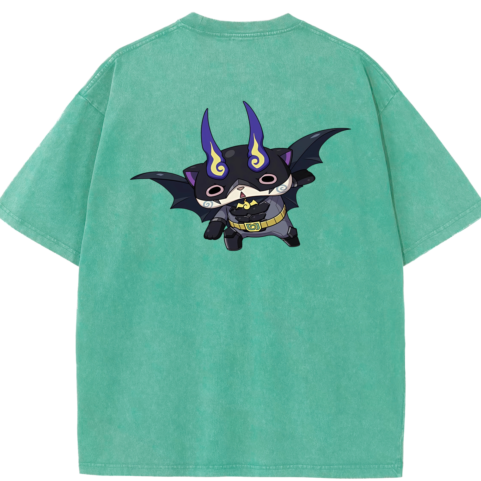 （画像用） 妖怪ウォッチ Yo-kai Watch 綿100% ヴィンテージ風 半袖Tシャツ（背面プリント）